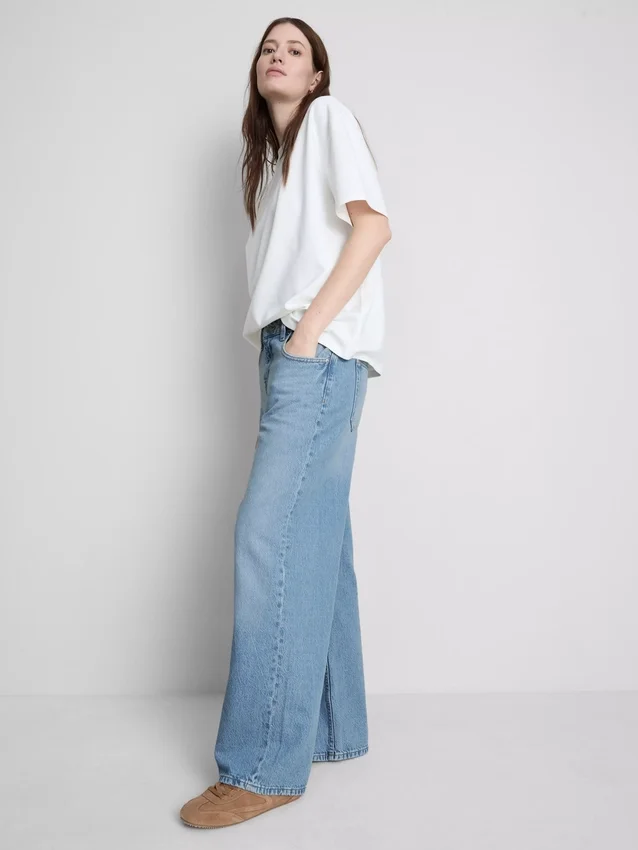 The Edit-jeans i bomullsdenim med rette ben