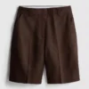 The Edit linnebermudashorts med plissering