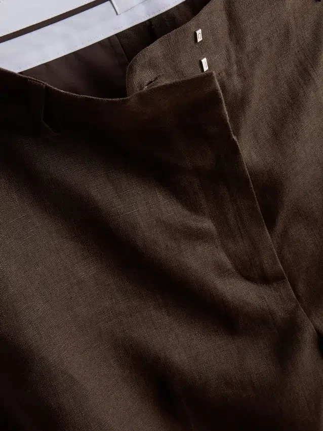 The Edit linnebermudashorts med plissering