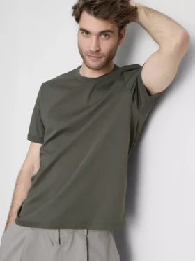 The Edit mercerisert slim-fit T-skjorte