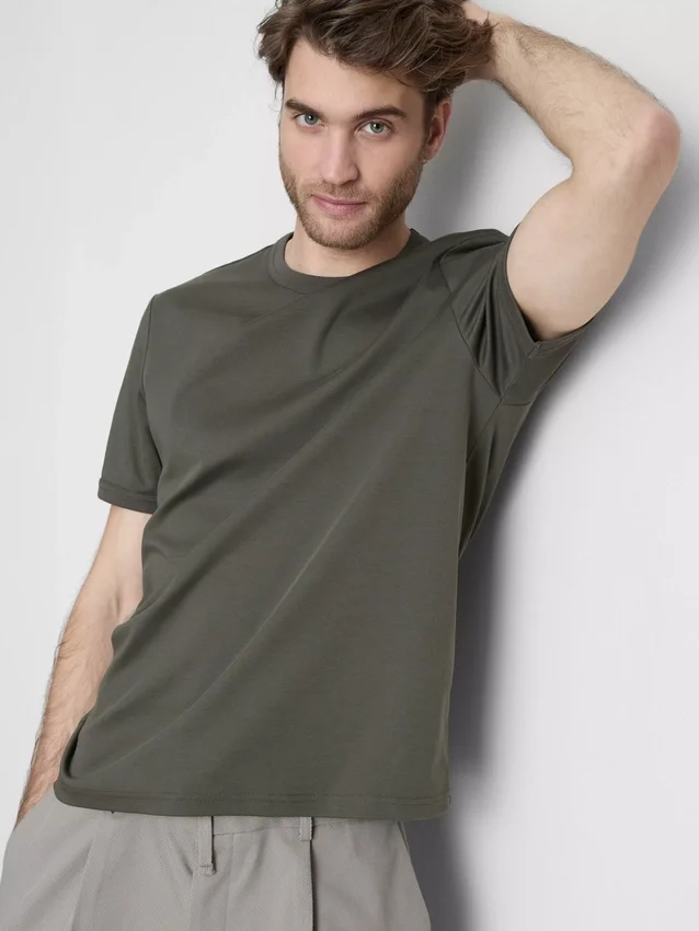 The Edit mercerisert slim-fit T-skjorte