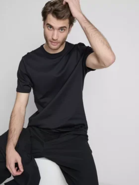 The Edit mercerisert slim-fit T-skjorte