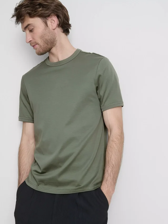 The Edit mercerisert slim-fit T-skjorte