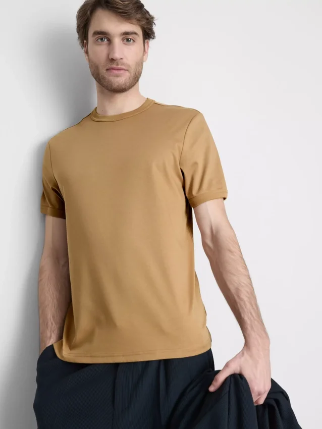 The Edit mercerisert slim-fit T-skjorte