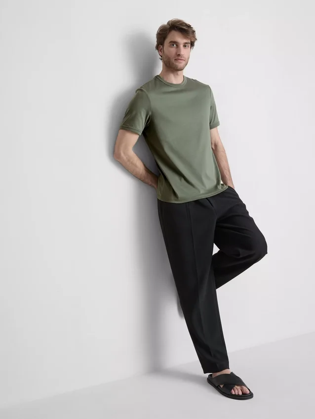 The Edit mercerisert slim-fit T-skjorte