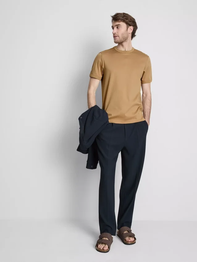 The Edit mercerisert slim-fit T-skjorte