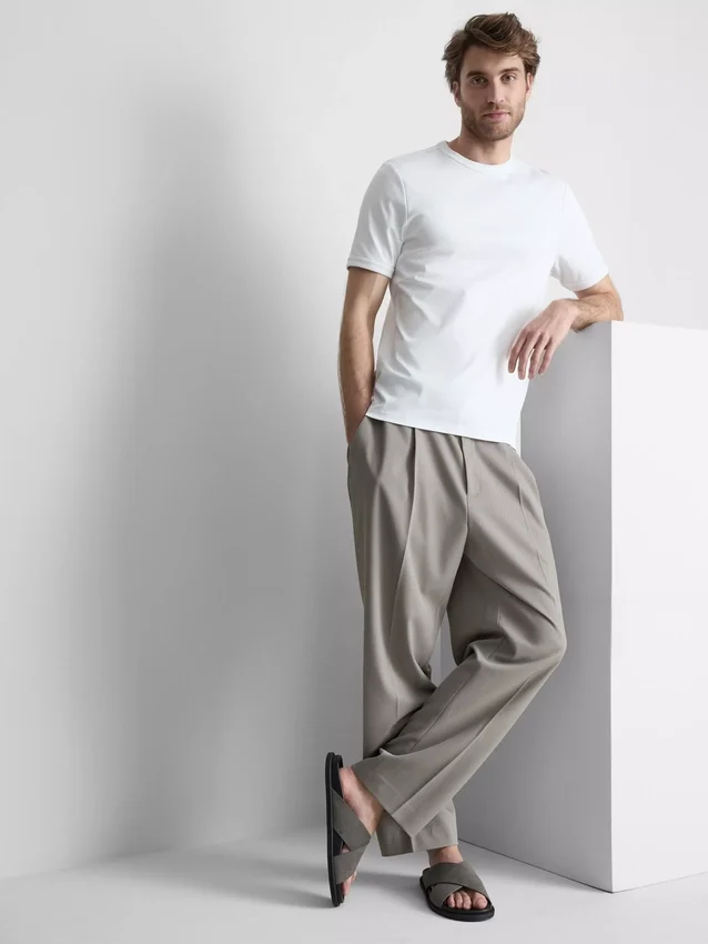 The Edit mercerisert slim-fit T-skjorte