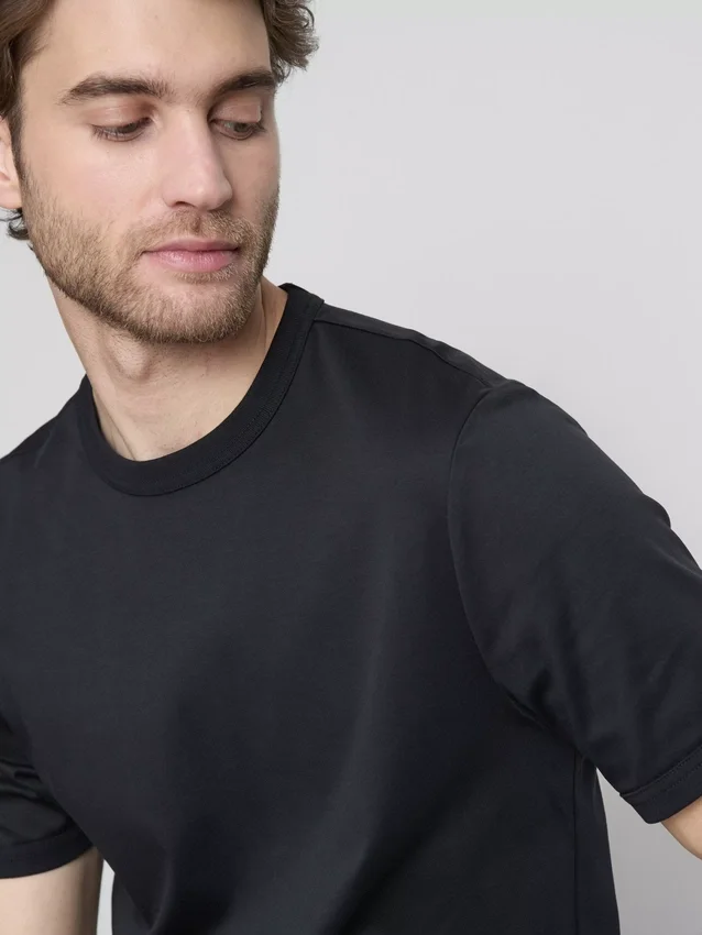 The Edit mercerisert slim-fit T-skjorte