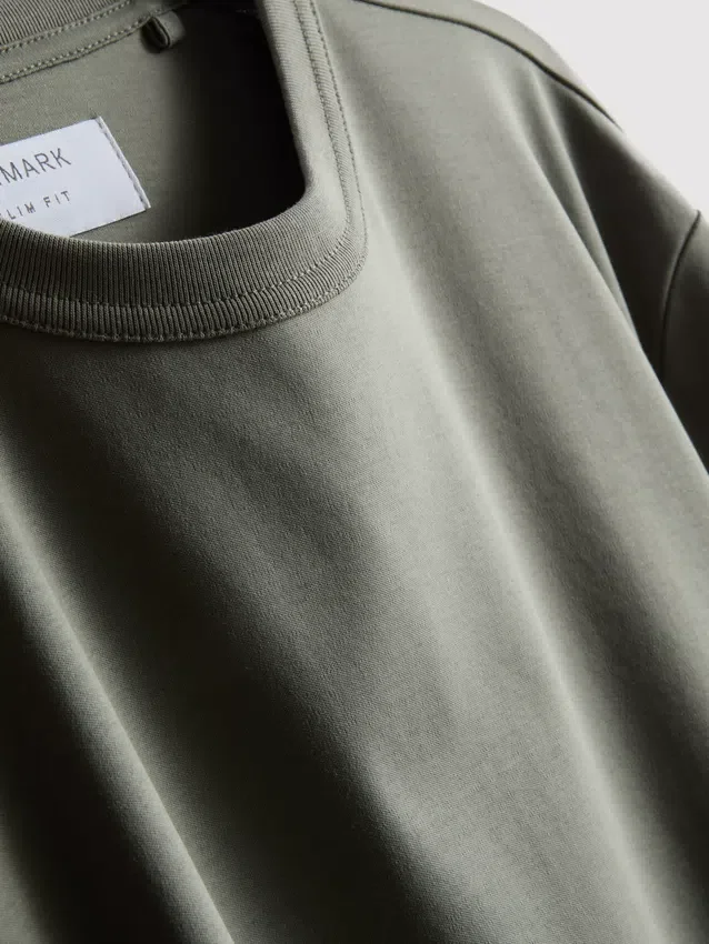 The Edit mercerisert slim-fit T-skjorte