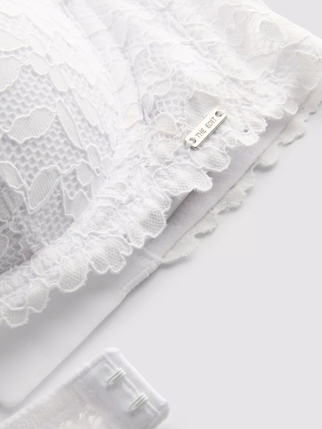 The Edit push-up-bh i blomstermønstret blonder
