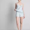 The Edit pysjamaser-shorts i silke-blanding
