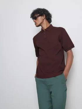 The Edit ribbet poloskjorte