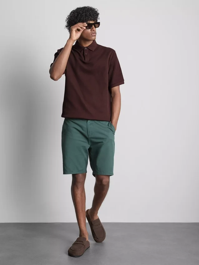 The Edit ribbet poloskjorte