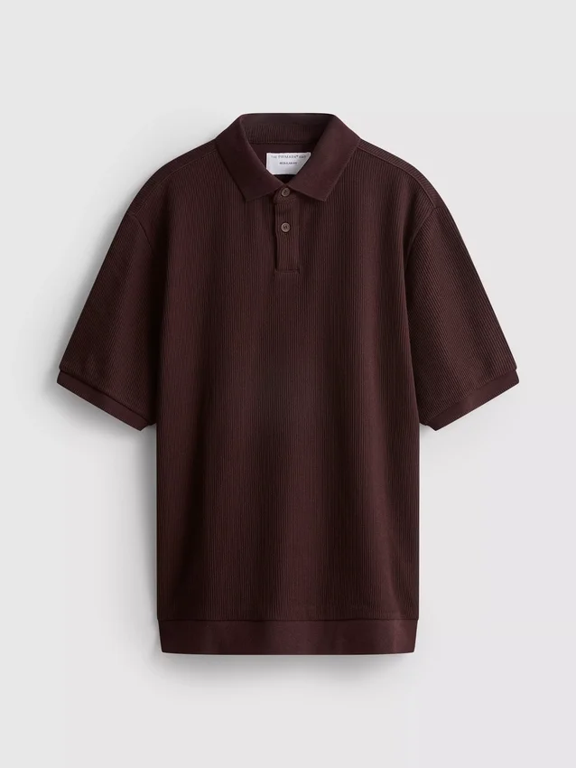The Edit ribbet poloskjorte