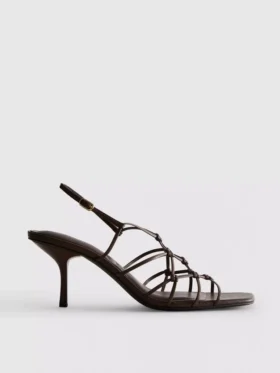 The Edit-sandaler med flettet stilettohæl
