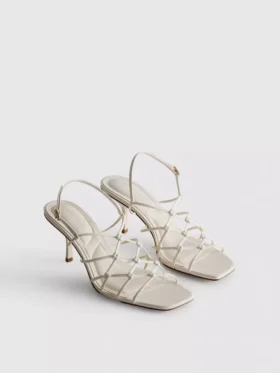 The Edit-sandaler med flettet stilettohæl
