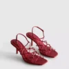 The Edit-sandaler med flettet stilettohæl