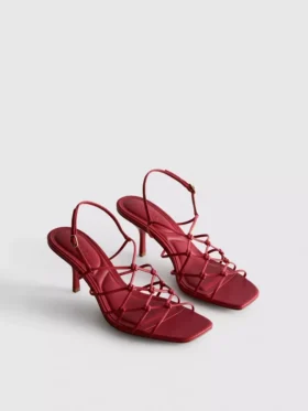 The Edit-sandaler med flettet stilettohæl