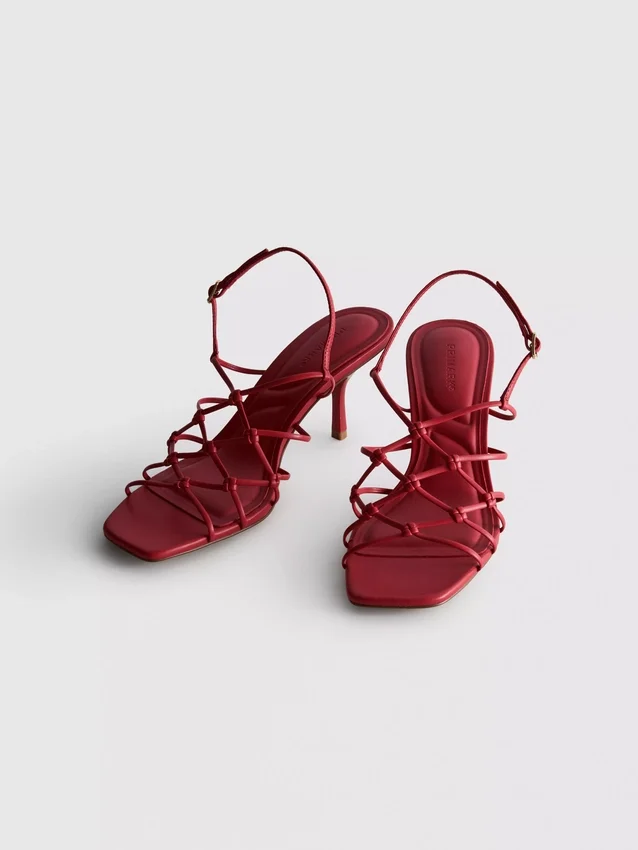 The Edit-sandaler med flettet stilettohæl