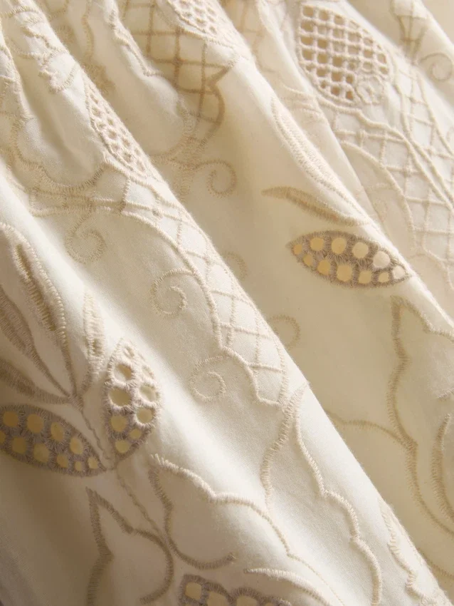 The Edit-shorts i bomull med broderi