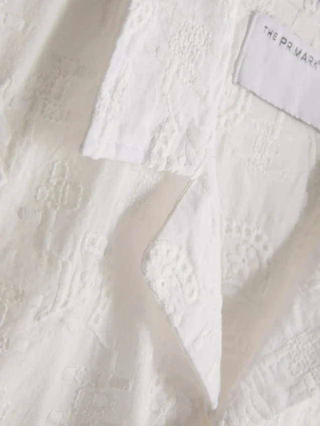 The Edit-skjorte i brodert bomull med korte ermer