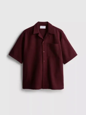 The Edit-skjorte med struktur og korte shorts