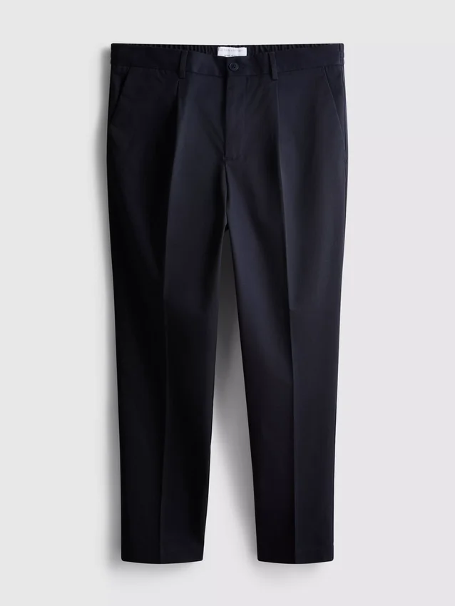 The Edit slim fit-bukser med peached-finish
