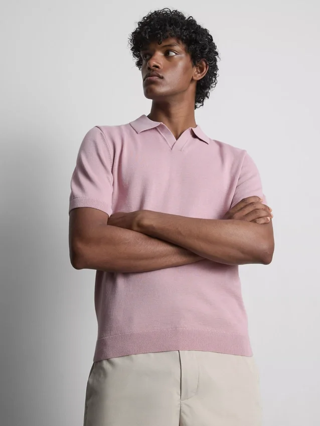 The Edit strikket poloskjorte