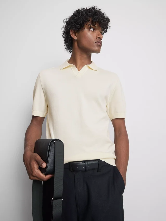 The Edit strikket poloskjorte