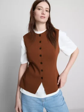 The Edit strikket topp med knapper