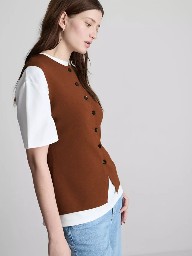 The Edit strikket topp med knapper