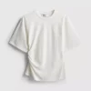 The Edit-T-skjorte med rynker og asymmetrisk snitt