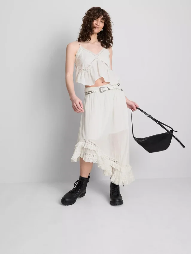 The Primark Scene | Asymmetrisk maxi-skjørt med broderi