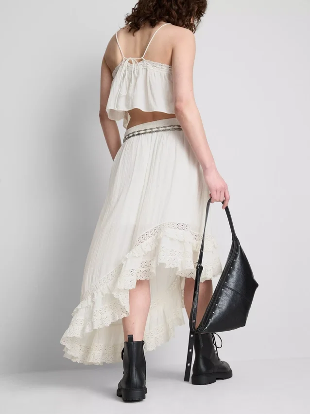 The Primark Scene | Asymmetrisk maxi-skjørt med broderi