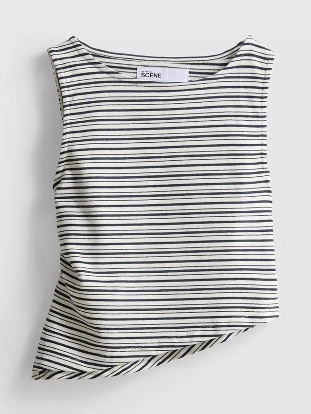 The Primark Scene | asymmetrisk stripet tank-top