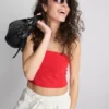 The Primark Scene | Bandeau-top i bomullsrik jersey
