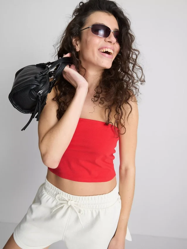 The Primark Scene | Bandeau-top i bomullsrik jersey