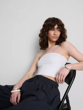 The Primark Scene | Bandeau-top i bomullsrik jersey