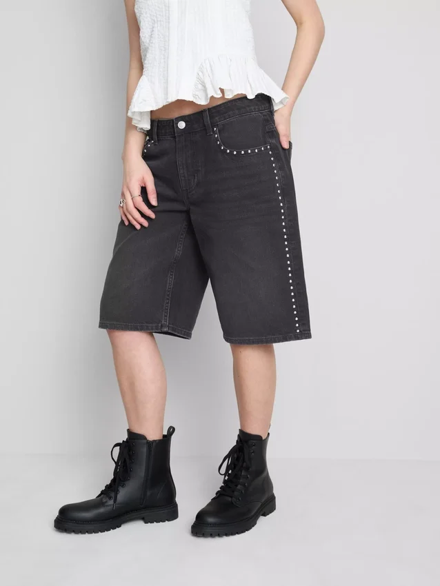 The Primark Scene | Bomullsdenim-shorts med nitter