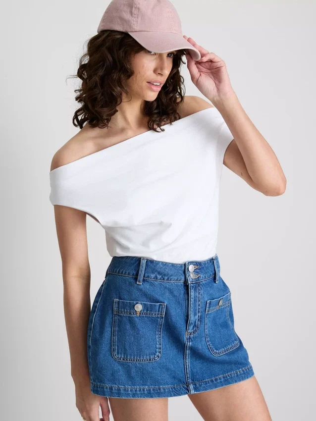 The Primark Scene | Bomullsrik topp med bare skuldre