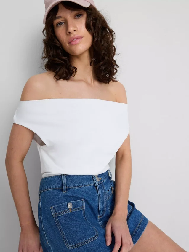 The Primark Scene | Bomullsrik topp med bare skuldre