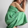 The Primark Scene | Midi-kjole med rynket striper og bandeau-top
