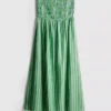 The Primark Scene | Midi-kjole med rynket striper og bandeau-top