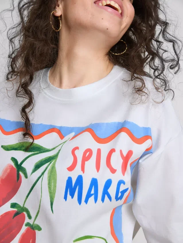 The Primark Scene | Oversized bomulls-T-skjorte med «Margarita»-trykk