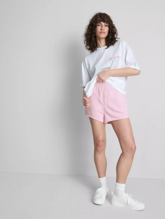 The Primark Scene | Shorts med knappedetaljer i bomullsrikt stoff