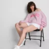 The Primark Scene | Sweatshirt med slagord og bare skuldre