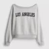 The Primark Scene | Sweatshirt med slagord og bare skuldre