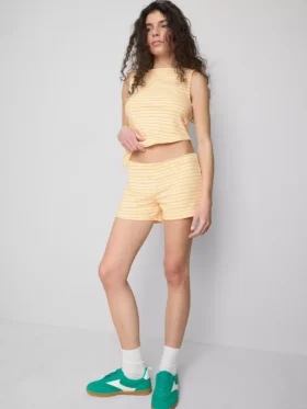 The Primark Scene | Tettsittende stripete shorts med høyt bomullsinnhold