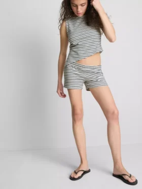 The Primark Scene | Tettsittende stripete shorts med høyt bomullsinnhold
