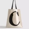 Tote-veske med initialer